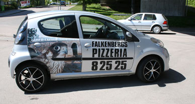 Hemkörning från Falkenbergs Pizzeria